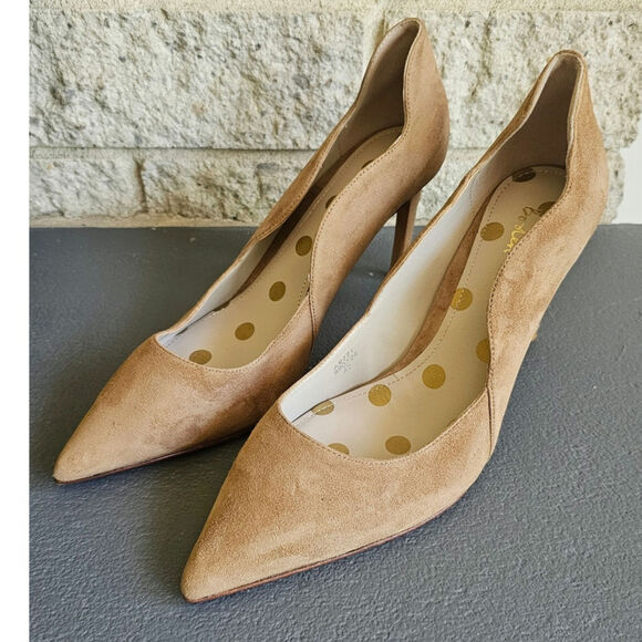 Boden Court Wave, Point toe,  4 in. Pumps, Heels, Beige, Leather, Sz 42 US Sz 10 - Picture 2 of 8